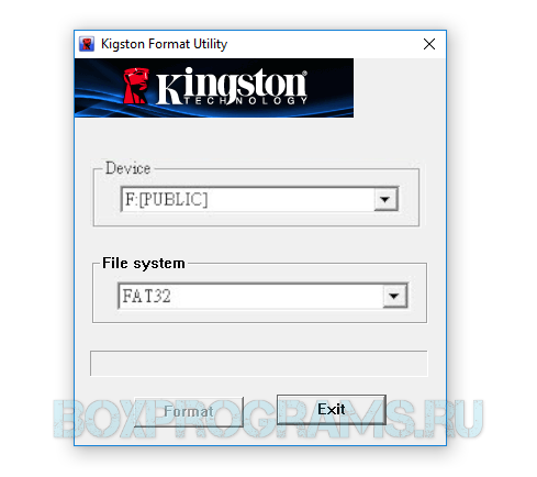 Kingston Format Utility русская версия